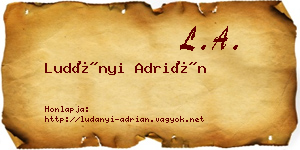 Ludányi Adrián névjegykártya